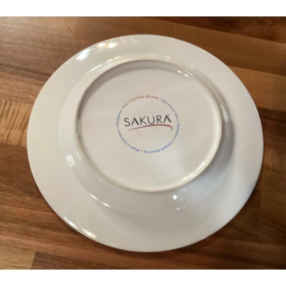 Sakura Coffee Break Salad Dessert Plates Set Of 4 Coffee Themed Plates 8.25” - Picture 9 of 9